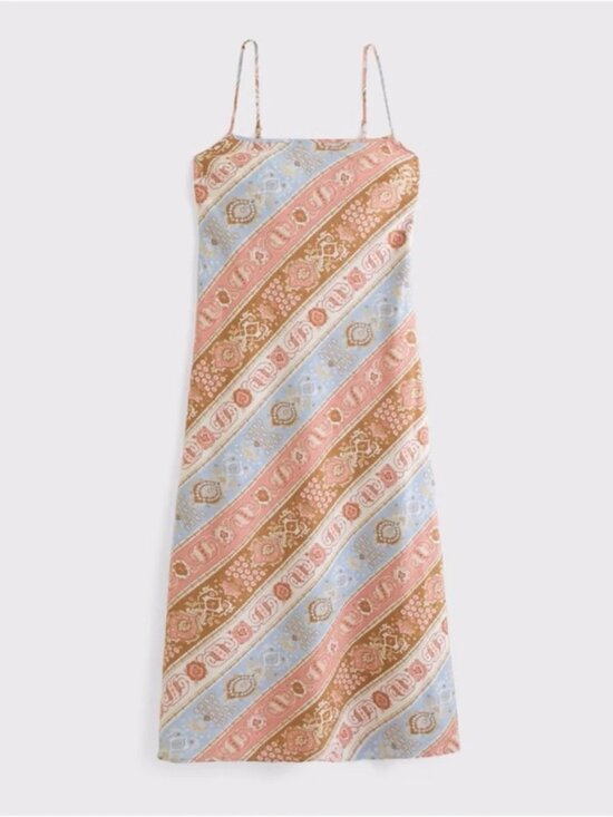 Abercrombie & Fitch Dresses & Skirts - ABERCROMBIE Julia Slip Linen-Blend Midi Dress NWOT
